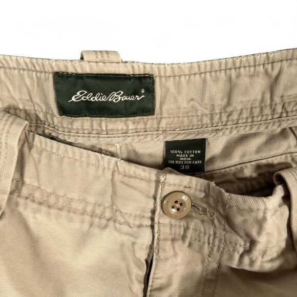 Eddie Bauer Cargo Shorts Mens 38 Brown Utility Pockets Outdoor Casual Y2K - Picture 4 of 9